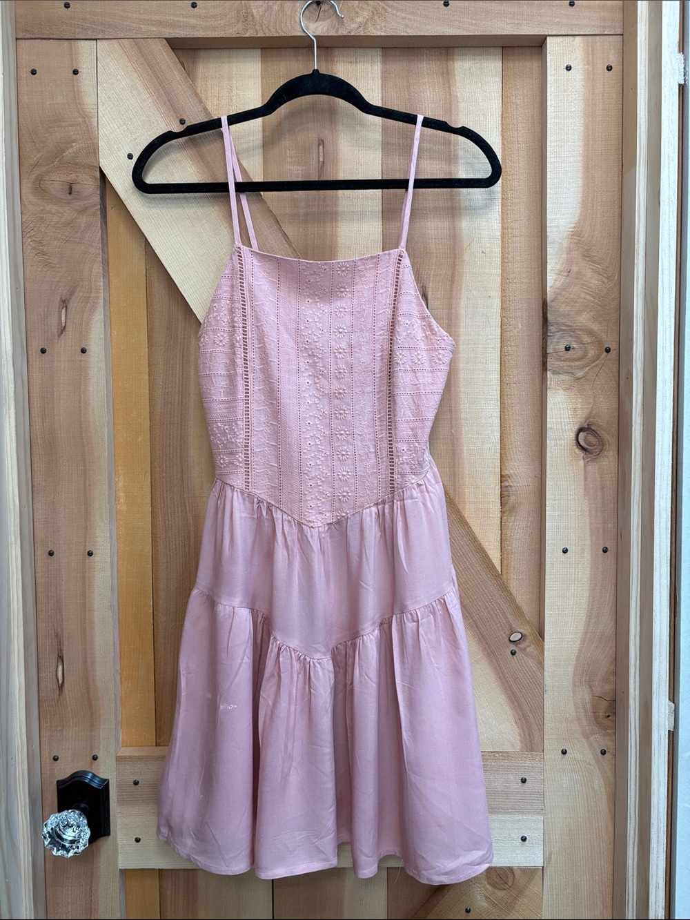 wild fable Pink Eyelet Tiered Sundress